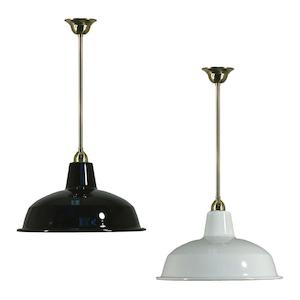 Warehouse Rod Pendant Light ø300mm in Black or White