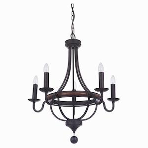 Lakewood Pendant Light 5Lt Bronze