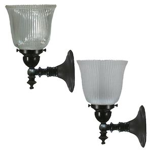 Koscina Indoor Wall Light Patina Black with Zipper 23 Clear or Frosted Glass