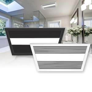 Fans: Ventair Sahara 4 in 1, 380m³/hr, Heat/Cool Exhaust Fan, w/ LED Light in Black or White