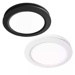 Saturn 250 Round Exhaust Fan w/ LED Light 45w in Matt Black or Matt White