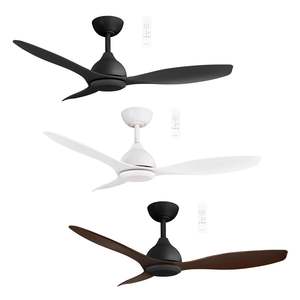 Ceiling Fans: 48" Elite Smart WIFI DC Ceiling Fan Black, White, Black/Walnut MEDC123 Martec Lighting