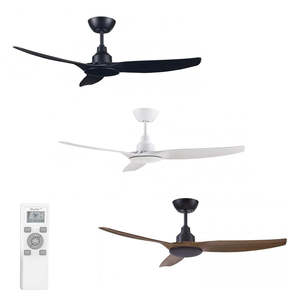 52" Skyfan DC Ceiling Fan Black, White, Teak, Light Oak SKY1303XX Ventair