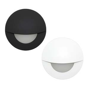Kyro Mini Recessed LED Step Light 3w 57mm⌀ in Black or White