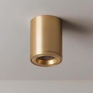 Surface Mounted Downlights: Nero Solid Pure Brass 8w LED Downlight CRI90 Dimmable