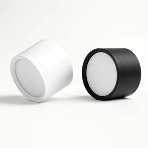 Lighting: Alpha 8w Surface Mounted Downlight Black, White Dimmable CRI90 Pixel Lighting