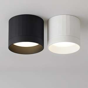Lighting: Delta 8w Surface Mounted Downlight Black or White Dimmable CRI 90
