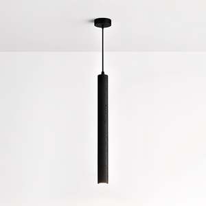 Black Pendant Light: Moss Travertine Pendant Light in Black Stone