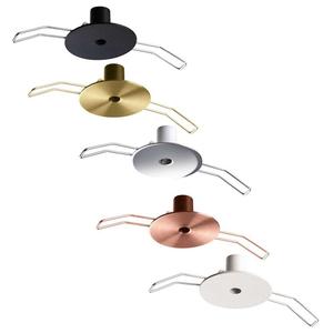 Rosone Recessed Pendant Light Canopy in Black, Brass, Chrome, Copper or White