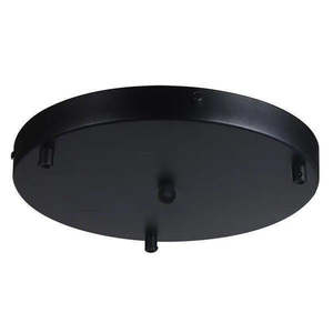 Ceiling Canopy: Accessories - 3 Light Round Plate in Black (ø300mm)