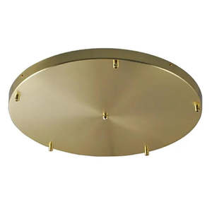 Acc - 5Lt Round Ceiling Canopy Plate in Gold