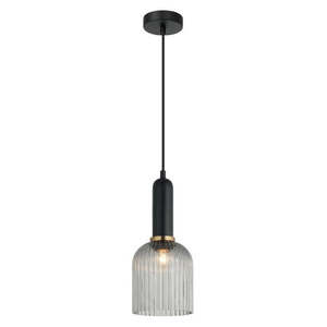 Vintaj interior Ellipse Ribbed Glass Pendant Light Available in 6 Colours