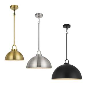 Emerson Pendant Light Small, Medium, Large in Black, Nickel, Chrome, Antique Gold