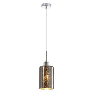 Nickel Pendant Lights: Espejo interior Pendant Light in Chrome or Rose Gold Glass with Dotted Effect