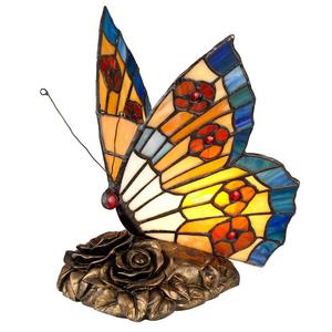 Butterfly Tiffany LED Table Lamp Architectural Bronze ELS.QZ-OBUTTERFLY-TL Elstead Lighting
