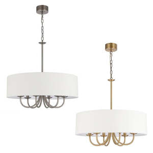 Shiron Pendant Light 6Lt in Nickel, Brass