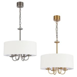 Shiron Pendant Light 4Lt in Nickel, Brass