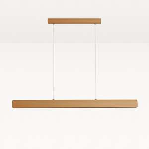 Plaster Lights: Clay Linear Plaster Pendant Light in Terracotta