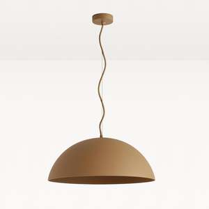 Plaster Lights: Clay Dome Plaster Pendant Light Terracotta