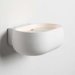 Plaster Lights: Zen White Plaster Double Wall Light 20w CCT Dimmable