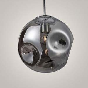 Smoked Glass Pendant Light: Skye Hand Blown Smoke Glass Pendant Light