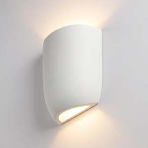 Plaster Lights: Lago White Plaster Up/Down Wall Light