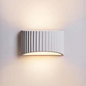Plaster Lights: Numa Plaster Ribbed Indoor Wall Light