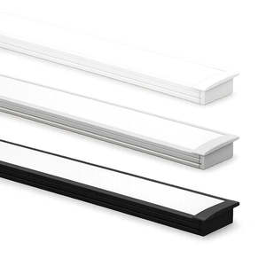 Eurotech: 24mm x 8mm Axiom 2400 LED Strip Slimline Recessed Extrusion in Black, White or Silver