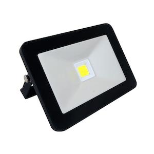 Commercial: 230V 30W LED Floodlight IP65 4K Natural White, 210mm x 147mm x 37mm - BLACK/WHITE