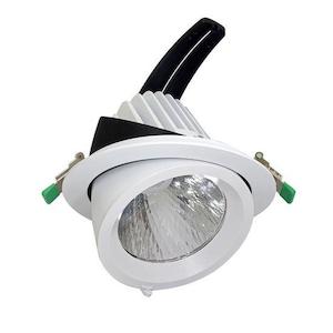 Commercial: Downlight Round Tiltable White 4K 40W 188Ømm x 159mmHeight