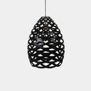 Davidtrubridge: Black 2 sides Tui Pendants by David Trubridge