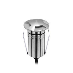 Products: Exterior Round Four-Way Multi-Use Recess 316 Stainless Steel 2.5W 8-25V DC 2700K IP67