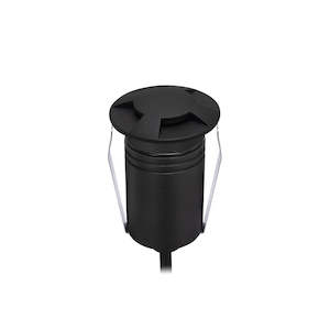 Products: Exterior Round Four-Way Multi-Use Recess Black 316 Stainless Steel 2.5W 24V DC - Dimmable 4000K IP67
