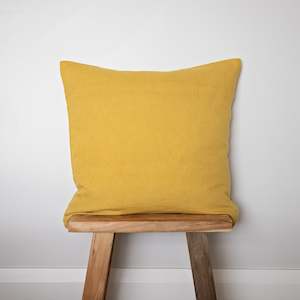 Ochre Linen Cushion Cover