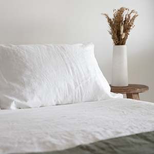 Duvet Covers: White Linen Duvet Cover