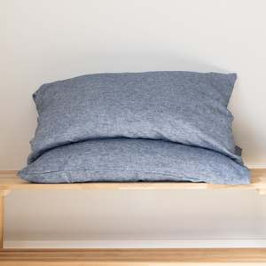 Pillowcases: Denim Linen Pillowcases - Pair