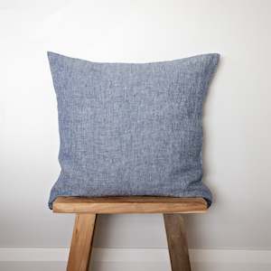 Linen Cushion Covers: Denim Linen Cushion Cover