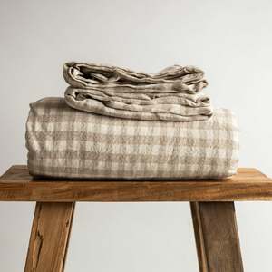 Sheet Sets: Natural Gingham Sheet Set