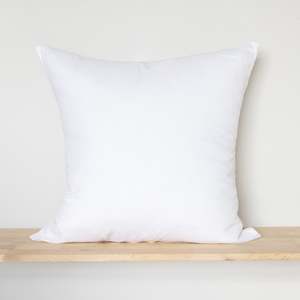 Euros: White Linen European Pillowcases - Pair