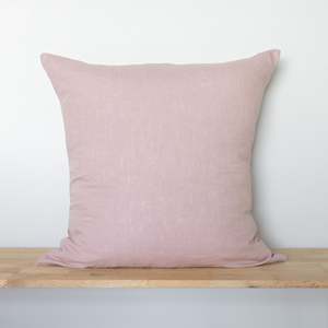 Euros: Dusky Pink Linen European Pillowcases - Pair