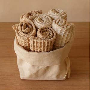 Towels: Grid Waffle Hand Towel Set