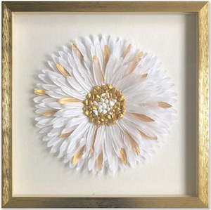 Art: Natural Feather Shadow Box