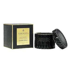Home: Amoura Cut Glass Luxury Candle - Blackberry and Ylang Ylang