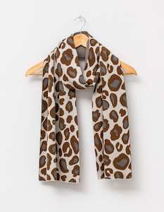 Clothing And Accessories: Rust Leopard Scarf