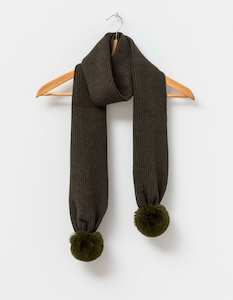 Clothing And Accessories: Moss Knit Pompom Scarf