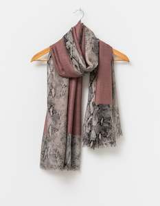 Clothing And Accessories: Snake w/Rose Square Scarf