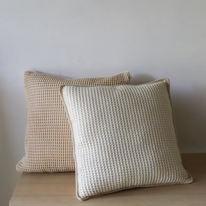 Organic Collection: Pique Waffle Cushion - Natural