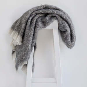 Alpaca Blanket Throw - Granite