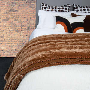 Comforters: Cruz Velvet Comforter - Rusty