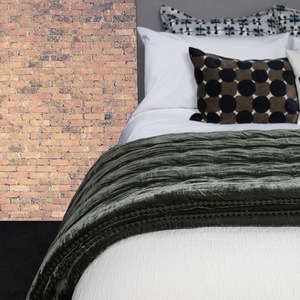 Comforters: Cruz Velvet Comforter - Forest Green